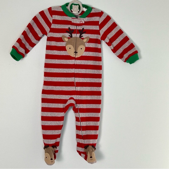 🎄Carter’s Reindeer Footed Sleeper 9M - Picture 2 of 6